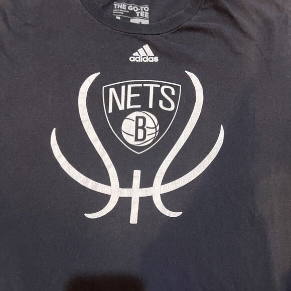 Adidas Brooklyn Nets T-Shirt Black Size L Basketball - Picture 3 of 4